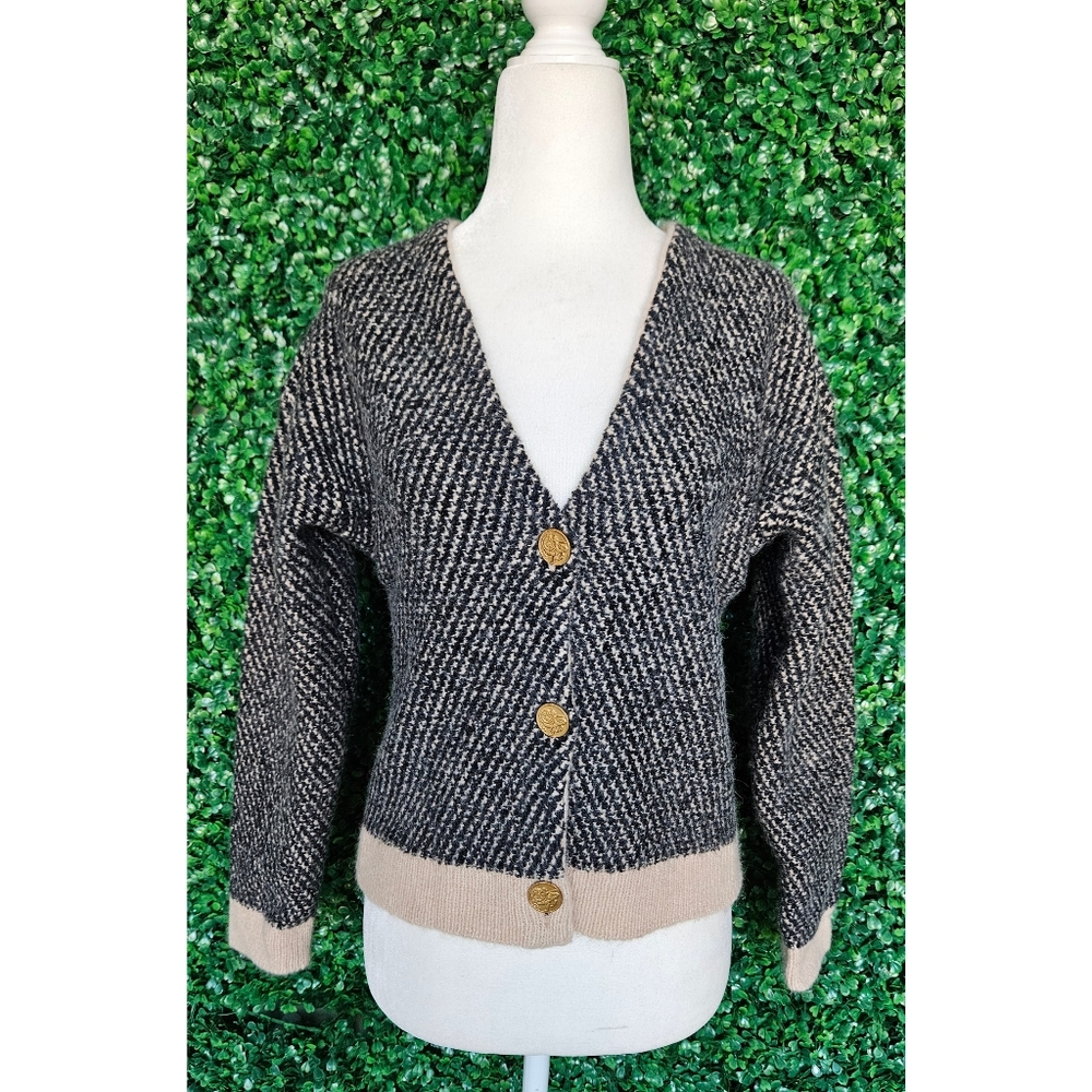 J.Crew Jacquard V-neck lady jacket - Picture 4 of 8